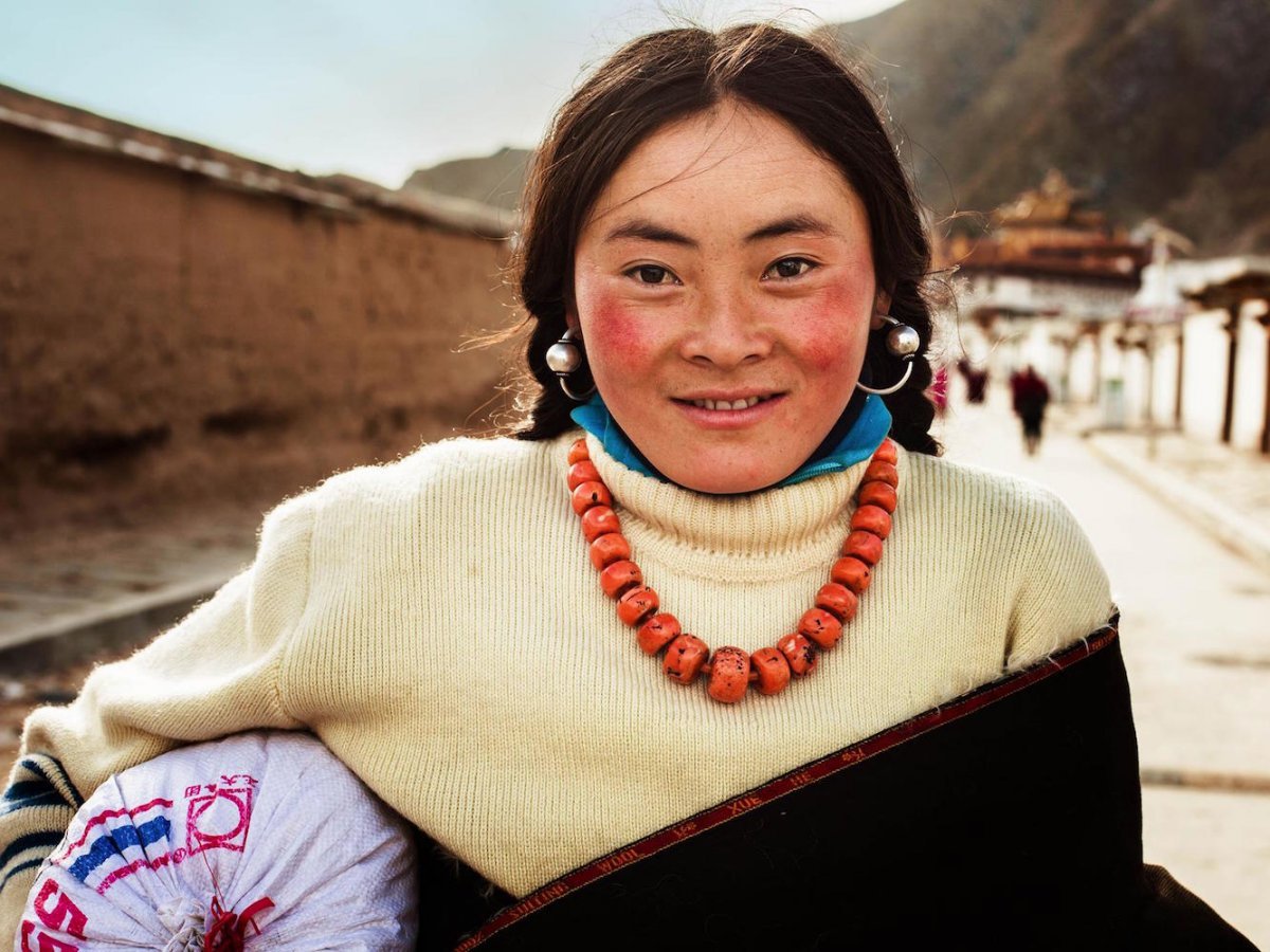 A Tibetan Woman in Xiahe, China photographed by Mihaela Noroc