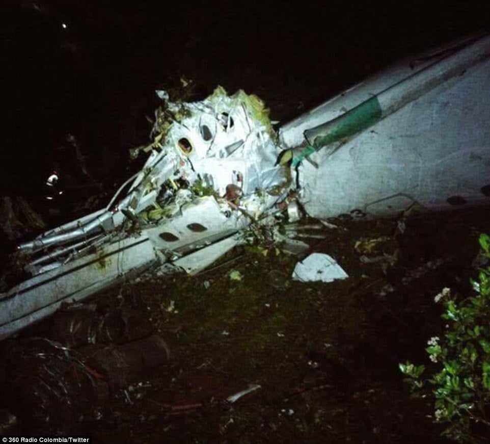 A plane carrying 72 passengers including the top flight Brazilian football team Chapecoense has crashed in Colombia