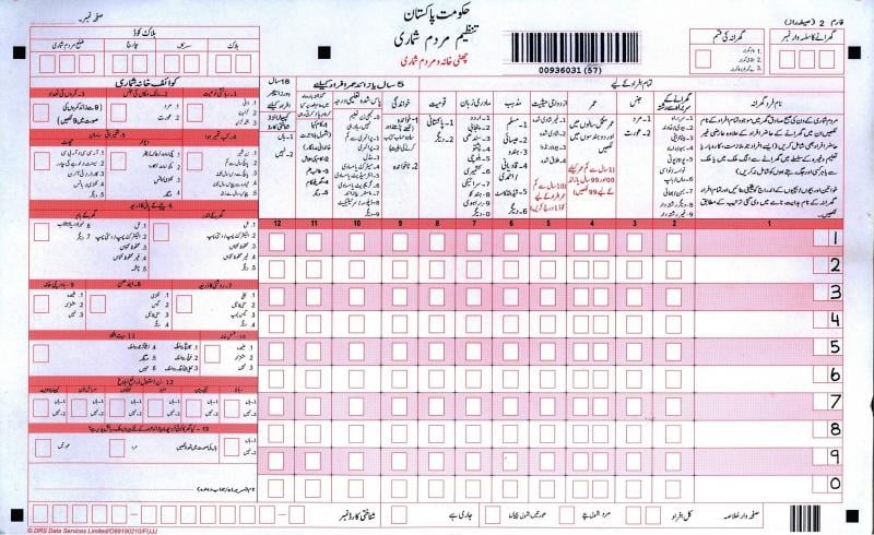 Population census form