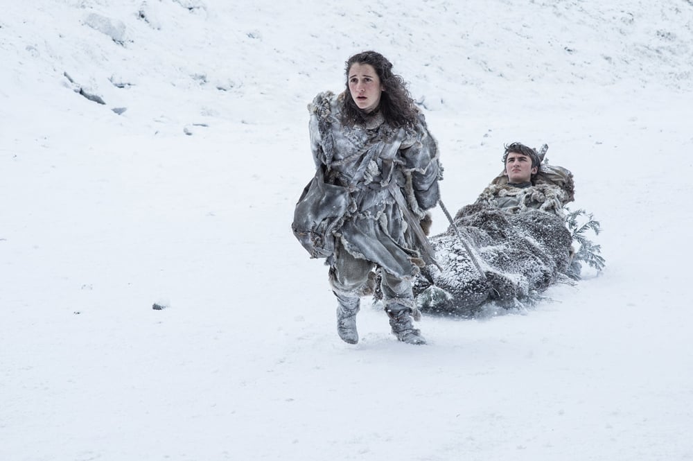 Ellie Kendrick as Meera Reed and Isaac Hempstead Wright as Bran Stark - Photo: Helen Sloan/HBO