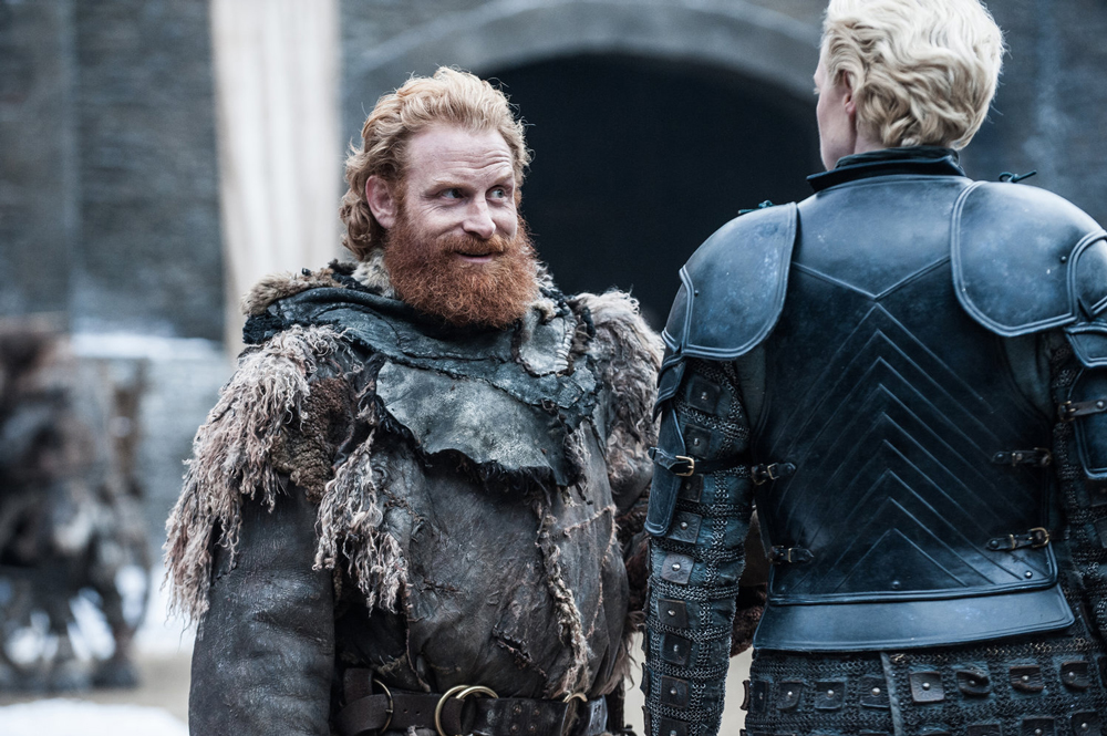 Kristofer Hivju as Tormund Giantsbane and Gwendoline Christie as Brienne of Tarth - Photo: Helen Sloan/HBO