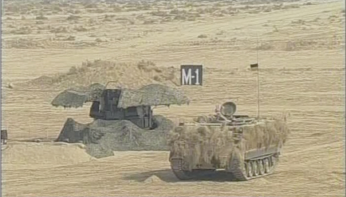 Tanks taking part in Raad ul Barq - Screengrab