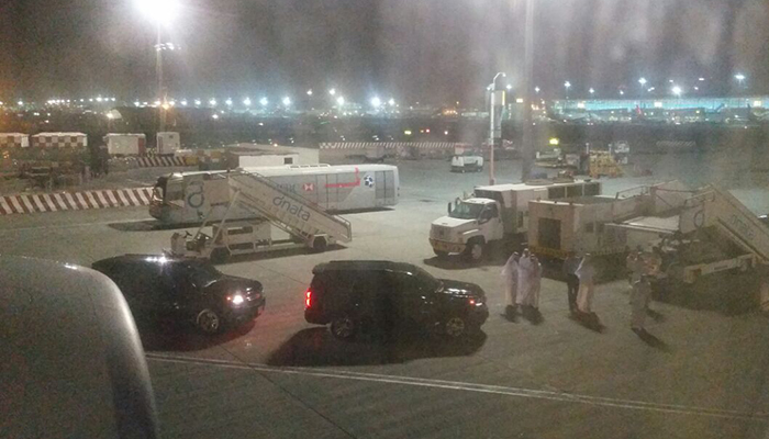 Convoy to receive Musharraf on tarmac at Dubai Airport