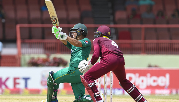 Kamran Akmal plays through the leg side, West Indies v Pakistan, 1st ODI, Guyana, April 7, 2017 - AFP