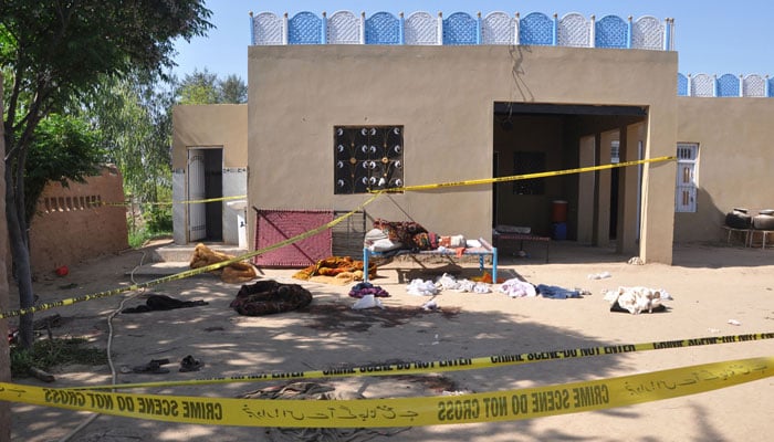 A view of the cordoned off shrine. PHOTO: AFP