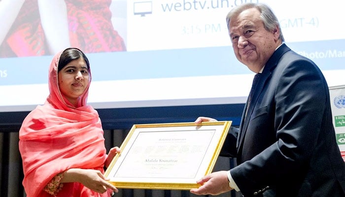 Leonardo DiCaprio congratulates Malala Yousafzai