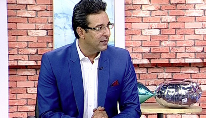 Wasim Akram guest-starred at Geo Pakistan morning show, May 9, 2017
