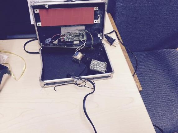 A homemade clock made by Ahmed Mohamed, 14, is seen in an undated picture released by the Irving Texas Police Department