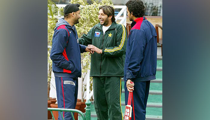 Afridi shares lighter moments with Indian players