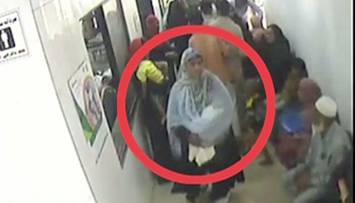 CCTV footage obtained shows the alleged woman kidnapper