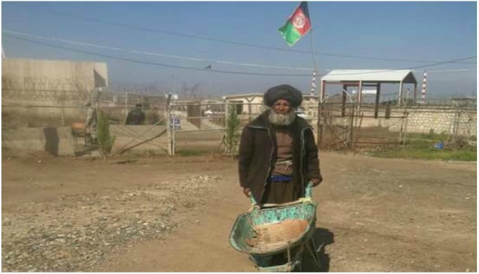 A man labouring away in Kabul, Afghanistan 