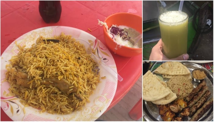 The incredibly delicious biryani, kebabs and sugarcane (ganna) juice