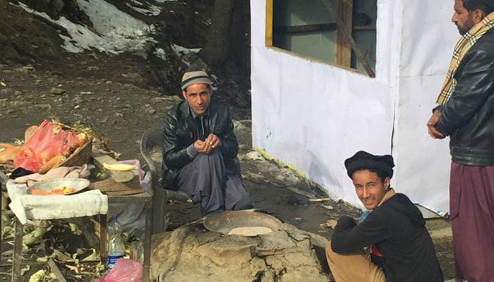 A local food spot high up in the mountains of northern Pakistan