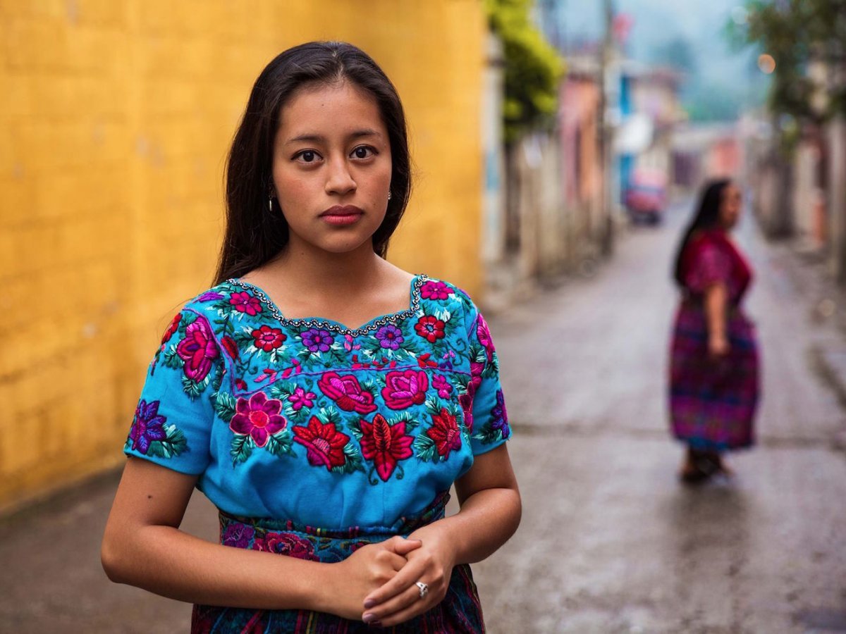 A girl photographed in San Antonio Aguas Calientes, Guatemala photographed by Mihaela Noroc