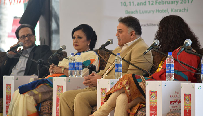 Shabnam listens to fellow speakers during a session at KLF 2017- Photo by Haseem uz Zaman