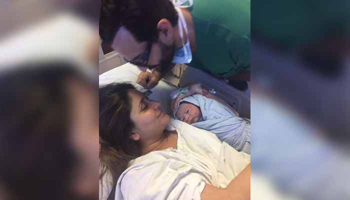 Taimur, Kareena, and Saif; picture courtesy of Pinkvilla