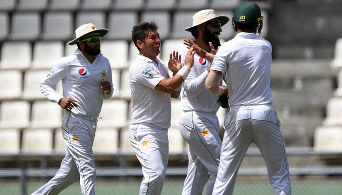 Yasir Shah finished with series haul of 25 wickets/AFP