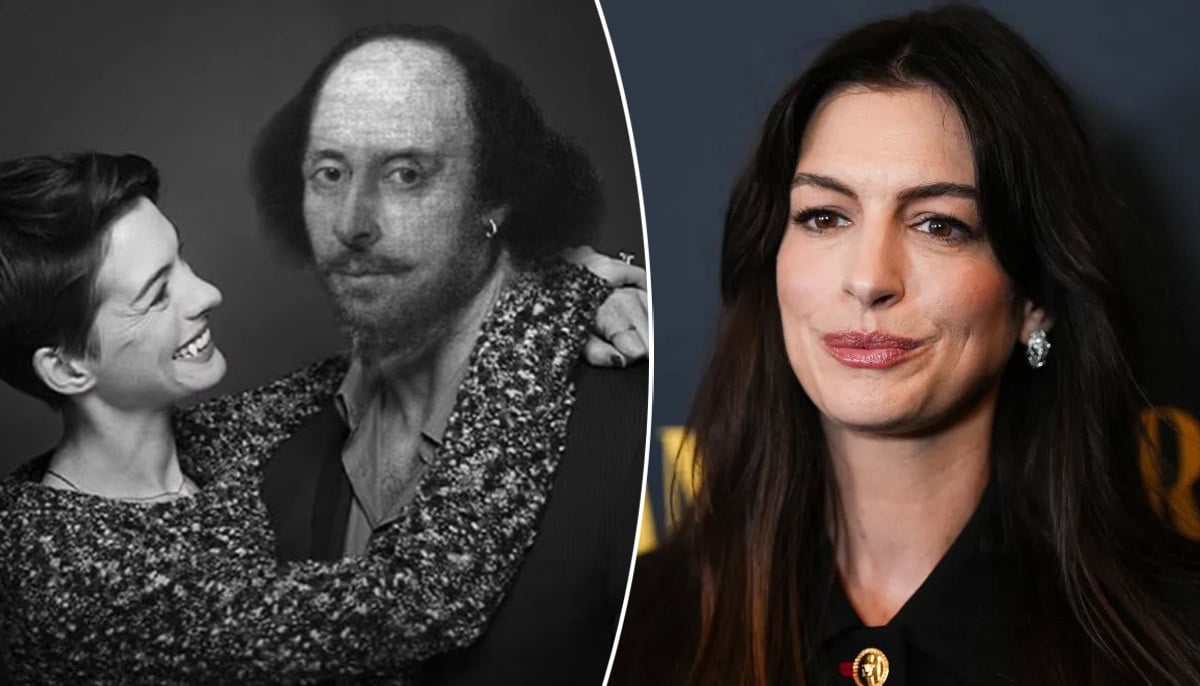 Anne Hathaway reacts to longstanding rumours about being Shakespeare's wife