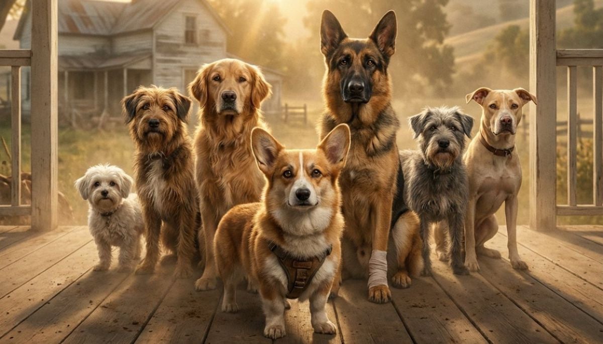 Seven dogs escape China, protect injured friend on journey home