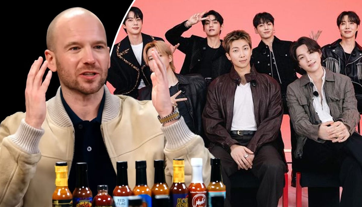 BTS forbids ‘Hot Ones' host Sean Evans from drinking milk, water: Watch