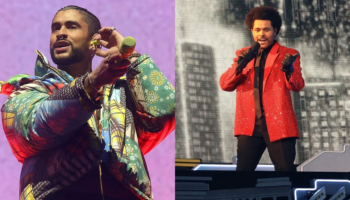 Bad Bunny, The Weeknd share quick moment at Coachella