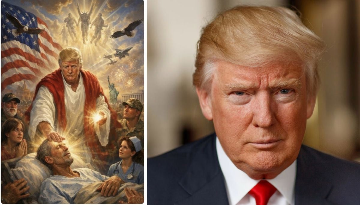 Trump sparks outrage after sharing image portraying himself as Christ