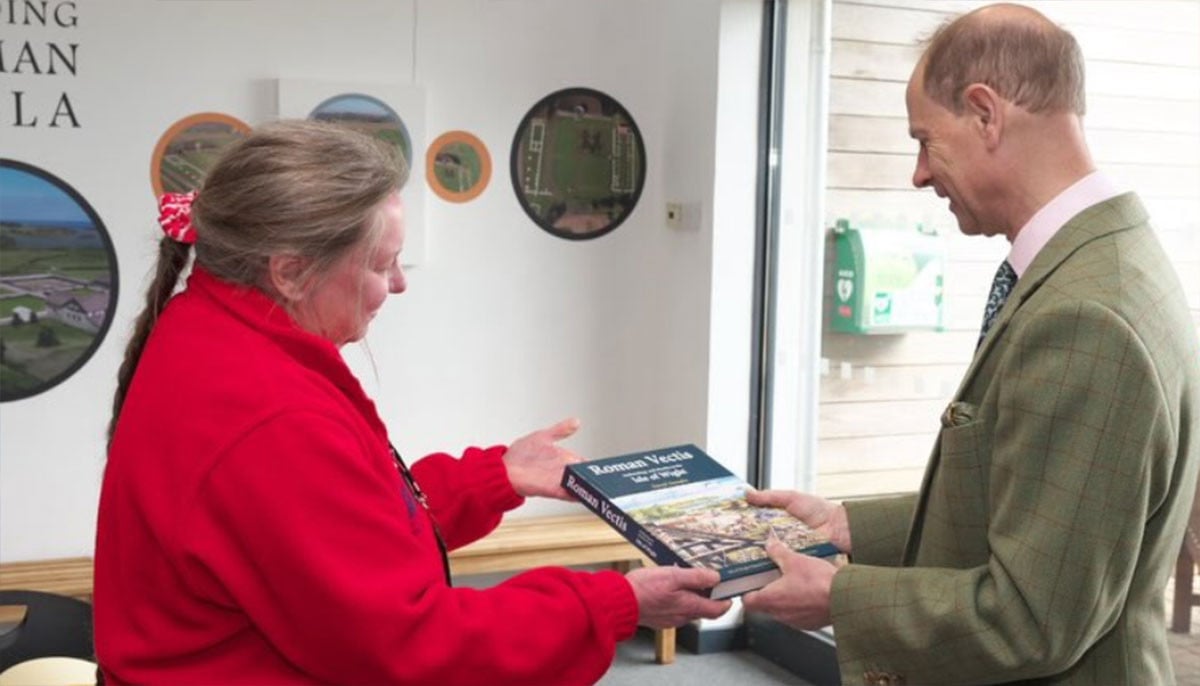 Duke of Edinburgh returns to Brading Roman Villa to champion young talent