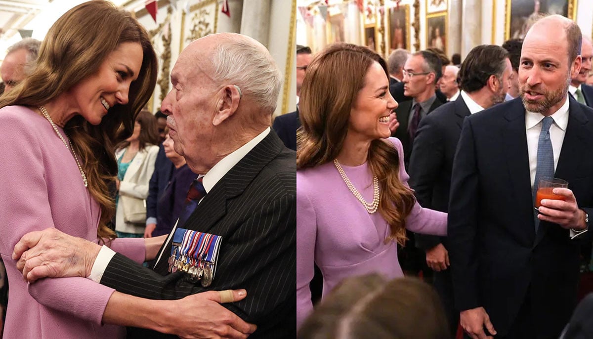 William quips 'snuck in or just ageless?' leaving Kate in shocked laughter