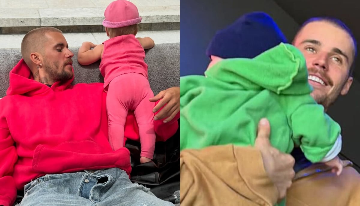 Justin Bieber gives sneak peek into rare dad moments 