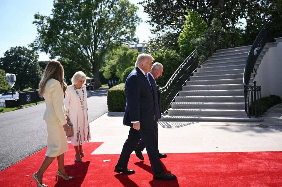 King Charles and the Trumps unite at White House for a historic tea meeting