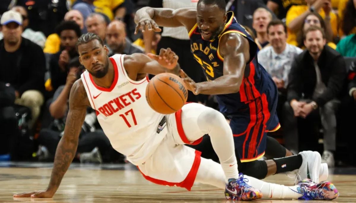 What Warriors' Draymond said to Eason after Rockets-Warriors scuffle