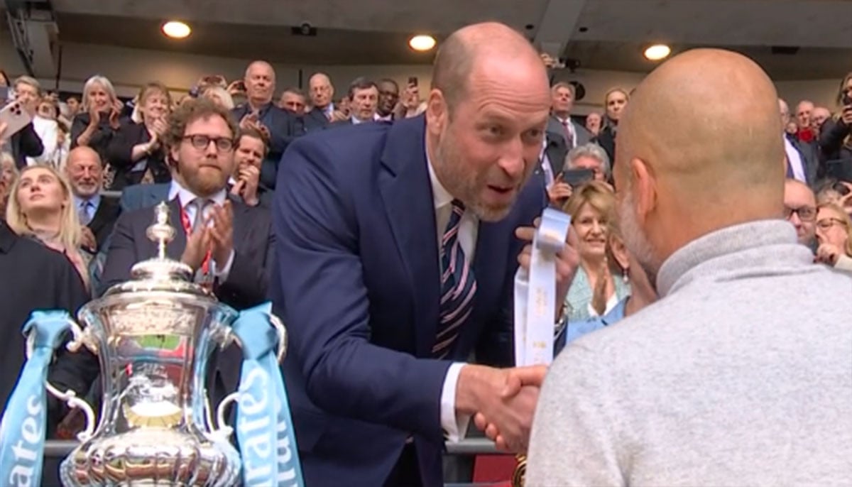 Prince William delivers cup of glory to Man City: Watch