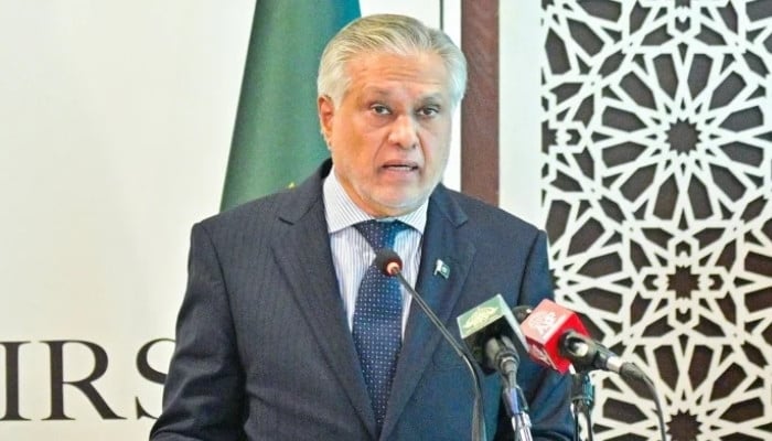 DPM Dar holds presser following meeting with Rubio in Washington