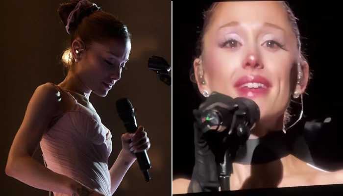 Ariana Grande tearfully thanks fans for being 'still by my side'