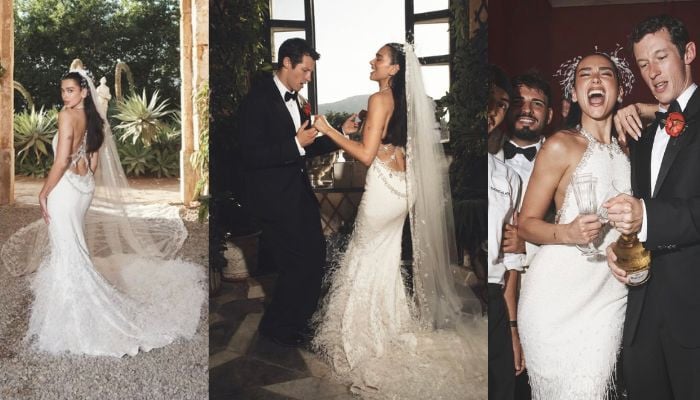 Dua Lipa's Chanel wedding dress features 480,000 beads, 25,000 feathers: Here's story behind it