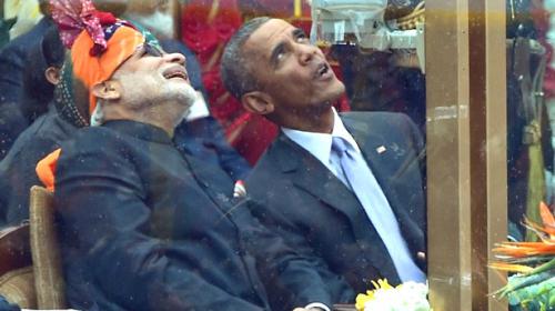 Rain fails to dampen cheer as Obama attends India parade