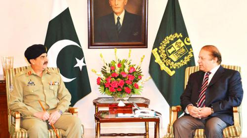 PM Nawaz meets COAS to review NAP, Operation Zarb-e-Azab