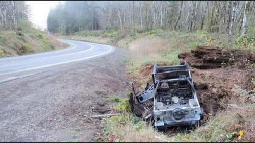 Woman sets herself on fire, crashes car, jumps off bridge - and lives