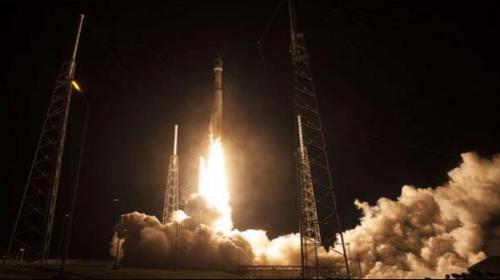 Rocket blasts off with NASA magnetic field probes