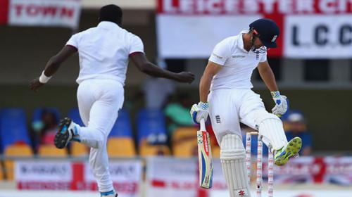 England stumble again but take first innings lead of 220