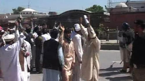 Govt employees protest outside KP Assembly in Peshawar