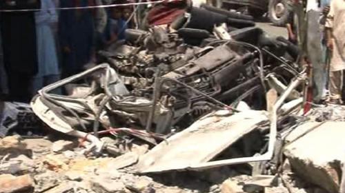 Passenger van crashes into shop in Peshawar, five killed 