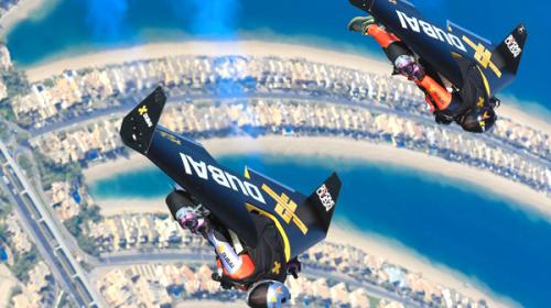 Jetman and sidekick tear up Dubai skies