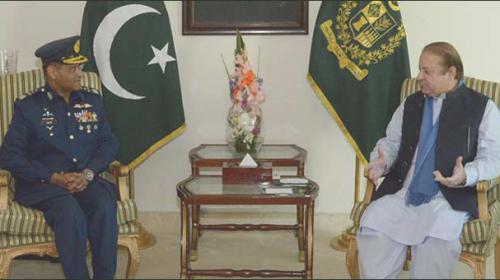 Air Chief Sohail Aman calls on PM Nawaz