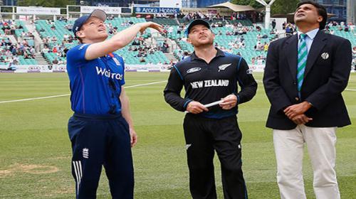 New Zealand bat against England in 2nd ODI
