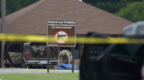 Shots fired at US air base, one wounded