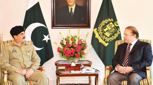 PM, COAS discuss progress of Operation Zarb-e-Azb