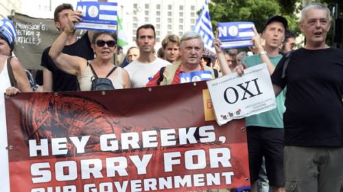Defiant Greek PM rejects Euro exit fears as he rallies ‘No’ vote