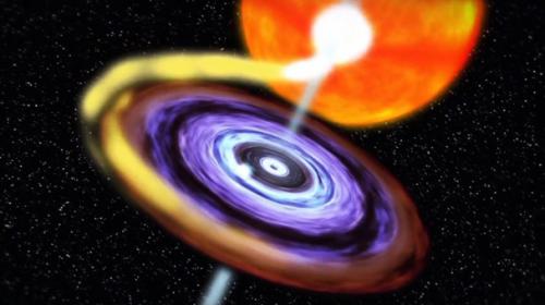 Astronomers observe black hole having breakfast in bed