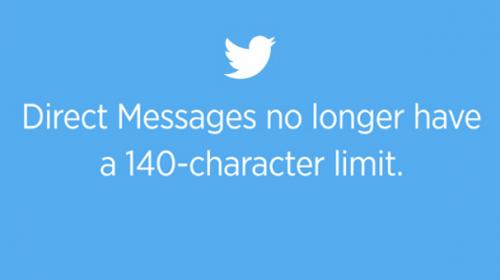 Twitter lifts 140 character limit for Direct Messages 
